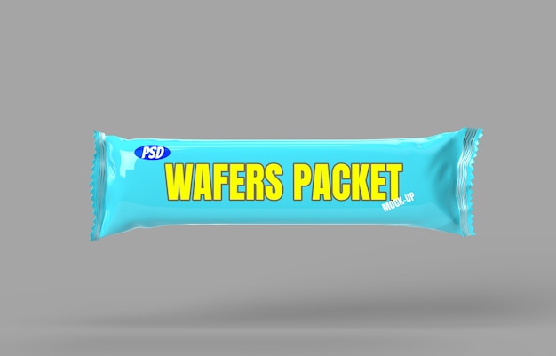 Download Premium Psd Wafers Packet Mockup 3d Render For Product Design