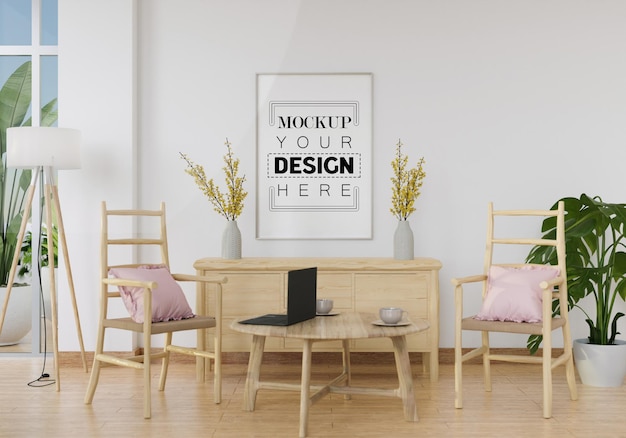 Download Free PSD | Wall art mockup, canvas or picture frame in living room