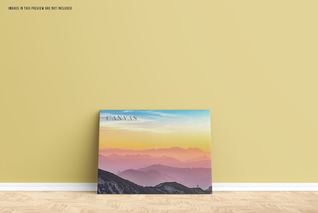 Free PSD | Wall canvas mockup