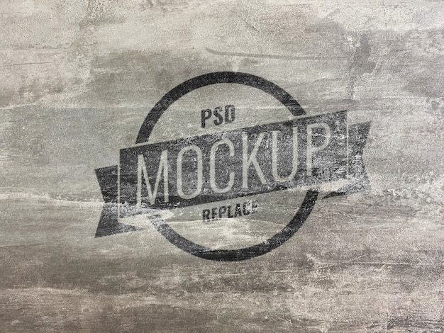 Download Premium Psd Wall Grunge Cement Mockup Logo Branding