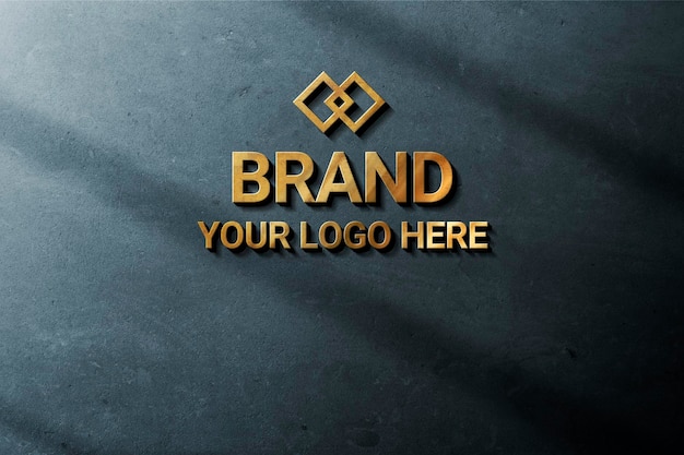 3d logo mockup free psd download