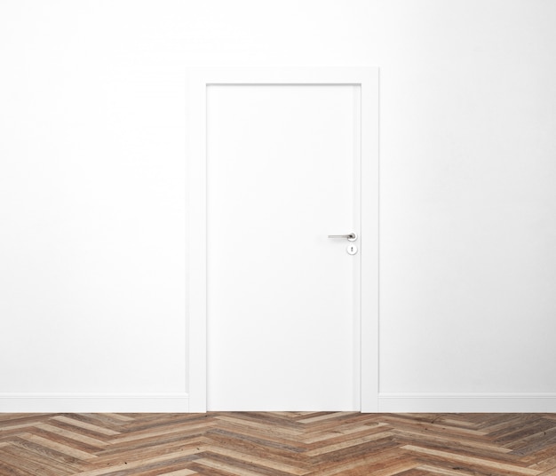 Download Free Psd Wall With Blank Door Mockup