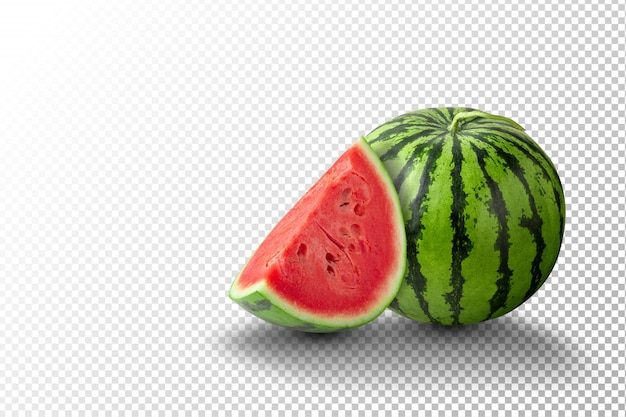  Watermelon slices and watermelon Premium Psd