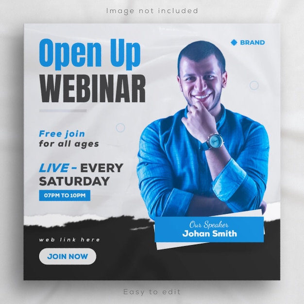 Premium Psd Webinar Poster Social Media Promotional Post And Online