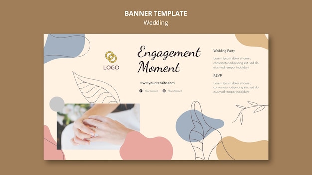 Free PSD | Wedding banner theme