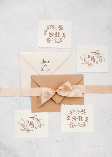 Download Wedding concept mock-up ribbon | Free PSD File