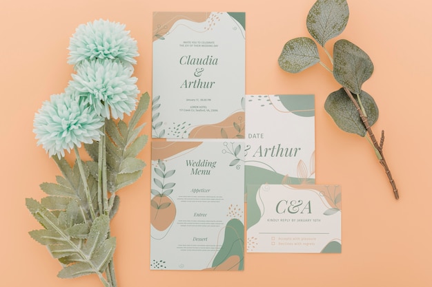 Wedding invitation arrangement | Free PSD File