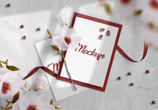 Download Wedding invitation mockup PSD file | Premium Download