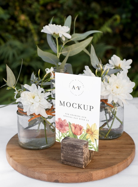 Download Premium Psd Wedding Still Life Mockup With Table Number Design