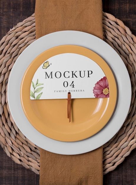 Download Free Psd Wedding Still Life Mockup With Table Number Design