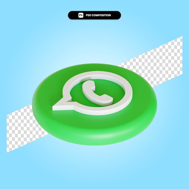 Premium Psd Whatsapp Logo Application 3d Render Illustration Isolated
