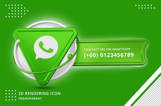 Premium PSD | Whatsapp profile icon in 3d rendering