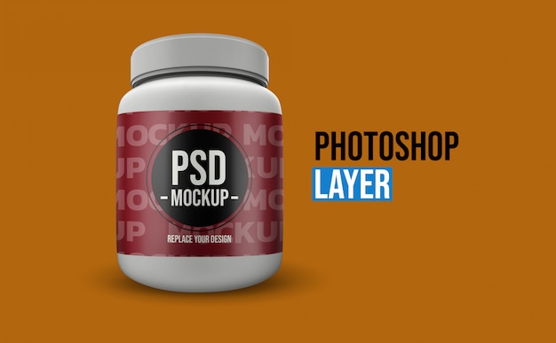 Download Whey protein bottle mockup | Premium PSD File