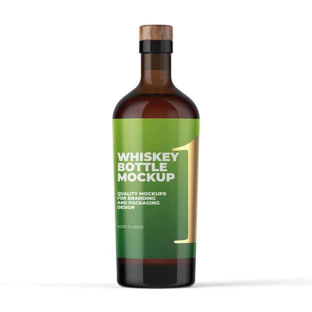 Premium PSD | Whiskey bottle mockup