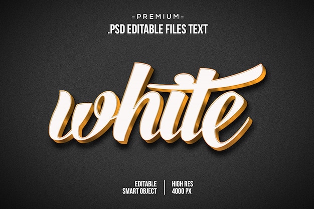 white 3d font generator