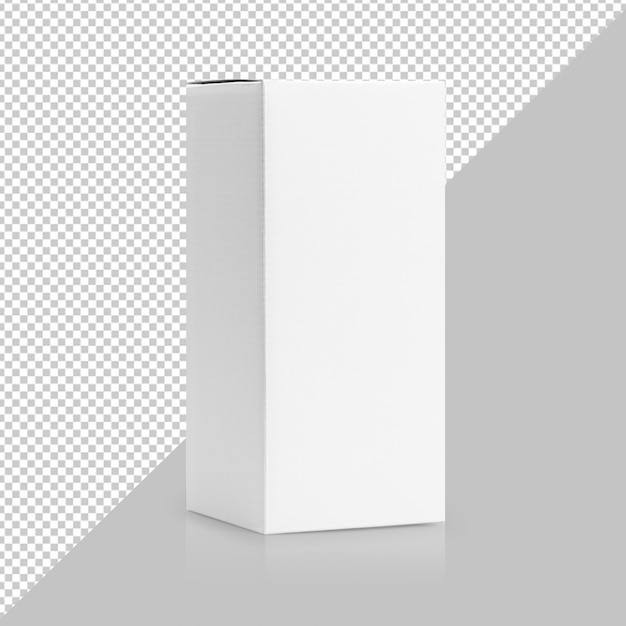 Download Premium Psd White Box Tall Shape Product Packaging In Side View Mockup Yellowimages Mockups