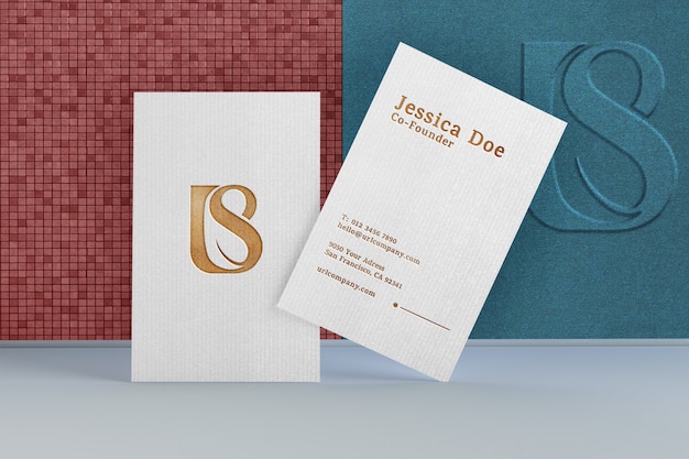 Download Free White Business Card Logo Mockup Textured Gold Premium Psd File Use our free logo maker to create a logo and build your brand. Put your logo on business cards, promotional products, or your website for brand visibility.
