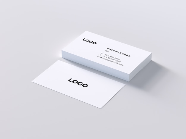 Premium Psd White Business Card Mock Up