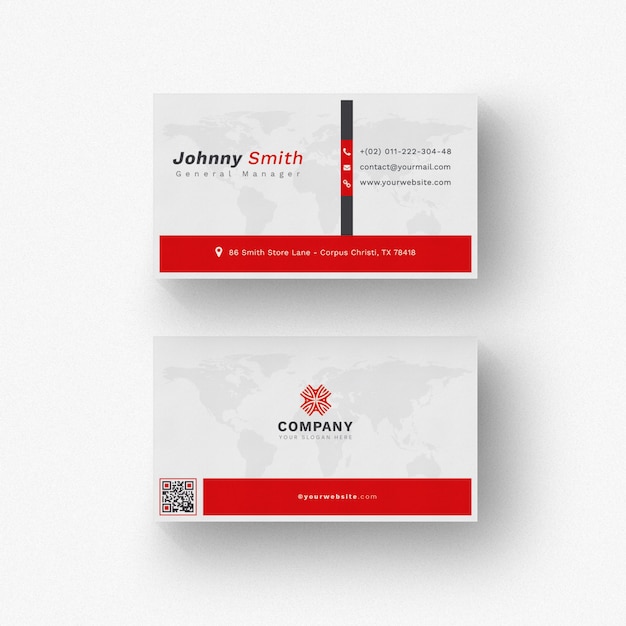 Download Free White Business Card With Red Details Premium Psd File Use our free logo maker to create a logo and build your brand. Put your logo on business cards, promotional products, or your website for brand visibility.