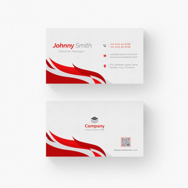 Download Free White Business Card With Red Details Premium Psd File Use our free logo maker to create a logo and build your brand. Put your logo on business cards, promotional products, or your website for brand visibility.