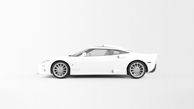 White car isolated | Free PSD File