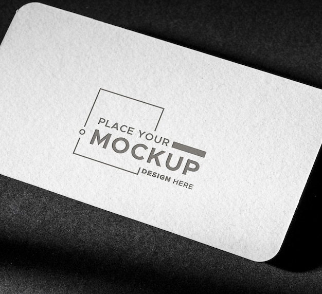 Free PSD | White close-up business card mock-up