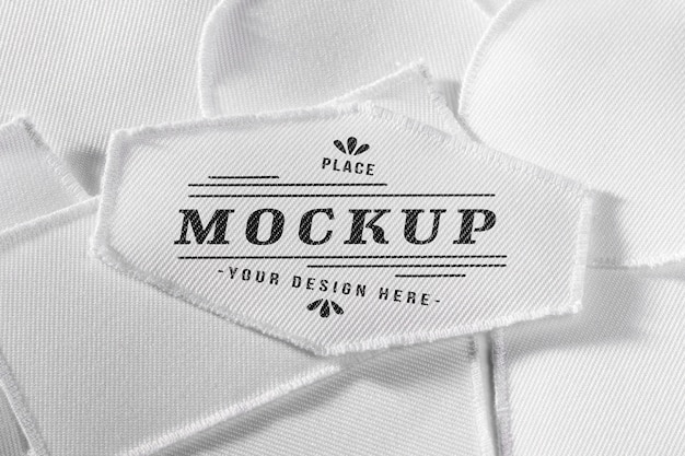 Download Premium PSD | White clothing patch textile mock-up