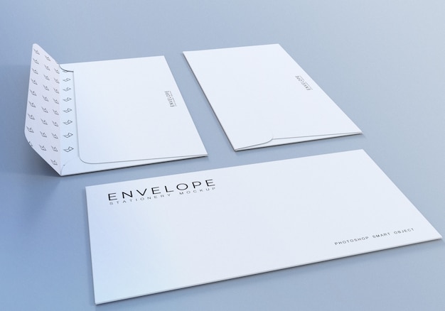 Download White envelope mockup design template for presentation | Premium PSD File