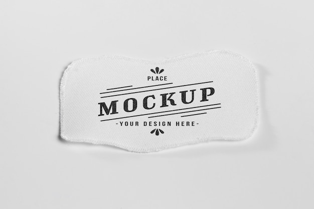 Download Free PSD | White fabric clothing patch mock-up