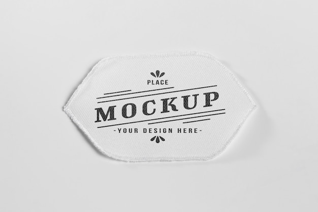 Download Free PSD | White fabric clothing patch mock-up