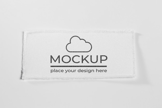 Download Free PSD | White fabric clothing patch mock-up