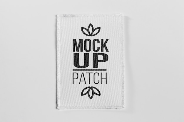 Download Mock-up di patch per abbigliamento in tessuto bianco | PSD ...