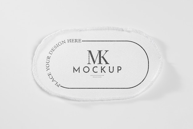 Download Free PSD | White fabric clothing patch mock-up