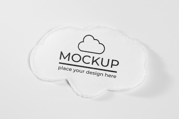 Download Free PSD | White fabric clothing patch mock-up