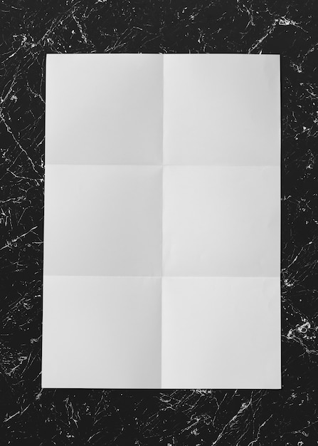 Download Free Psd White Folded Paper On Marble Mockup