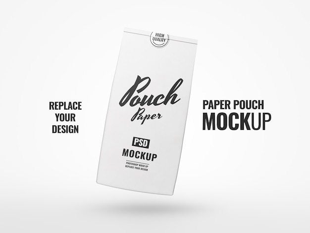 Download Premium Psd White Food Pouch Mockup Realistic PSD Mockup Templates