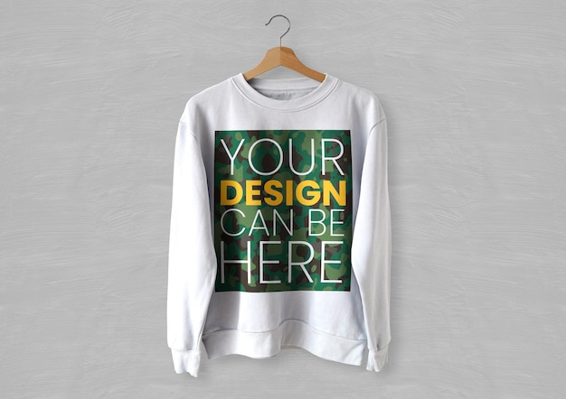 Download Free PSD | White front sweater mockup