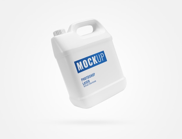 Download Premium PSD | White gallon container mockup
