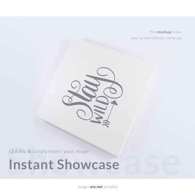 Download White gift box mock up PSD file | Free Download