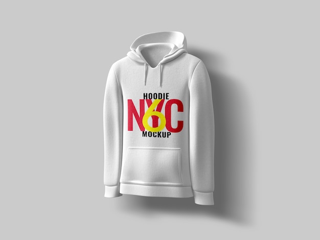 Download Premium PSD | White hoodie front view with long sleeves mockup