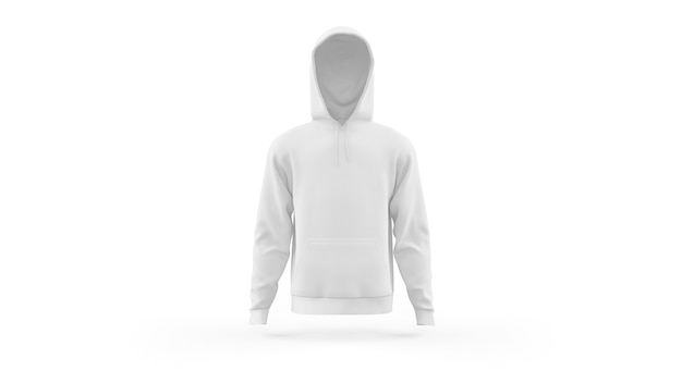 Download Free PSD | White hoodie mockup template isolated, front view