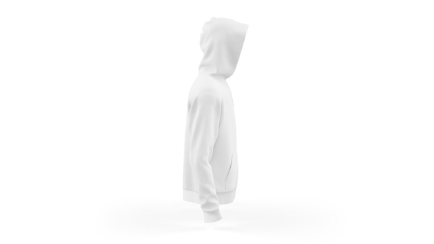 Download Free PSD | White hoodie mockup template isolated, side view