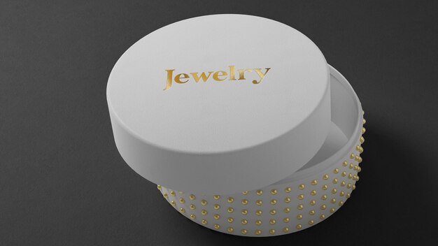 Download Premium PSD | White jewelry watch box luxurious logo mockup