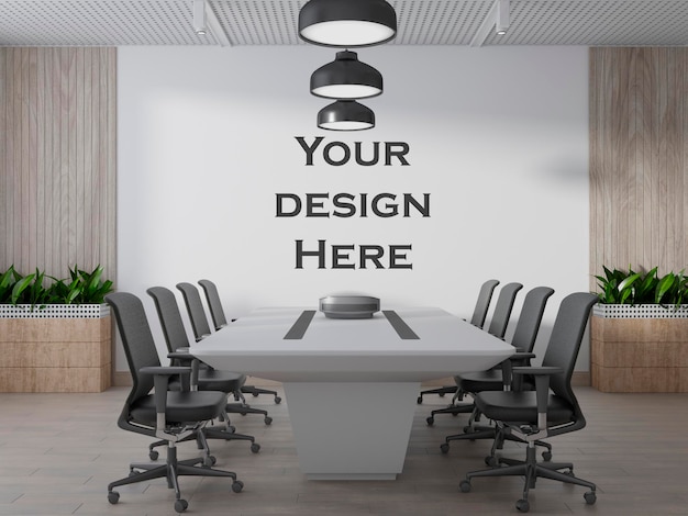 Premium PSD | White meeting room interior office