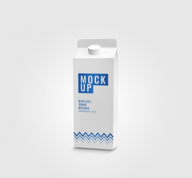 Download White milk box mockup realistic | Premium PSD File