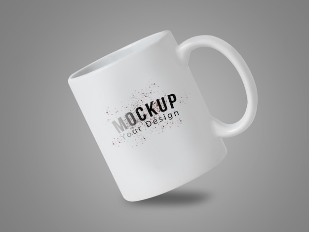 Download Premium PSD | White mug cup mockup on grey background