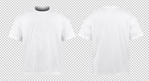 White oversize t shirts mockup front and back | Premium PSD File