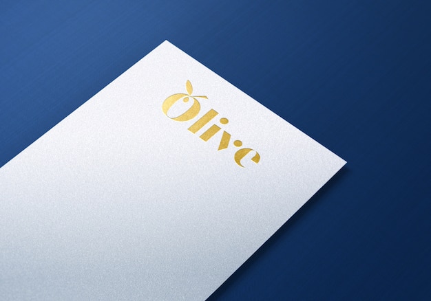 Download White paper logo mockup | Premium PSD File