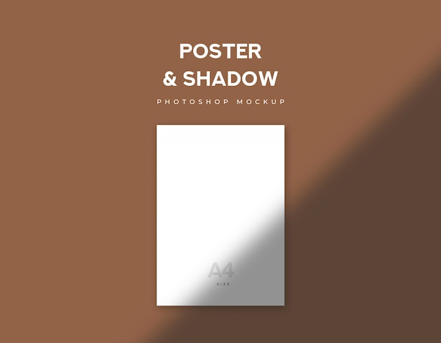 Premium Psd White Poster Paper Or Flyer Size And Shadow
