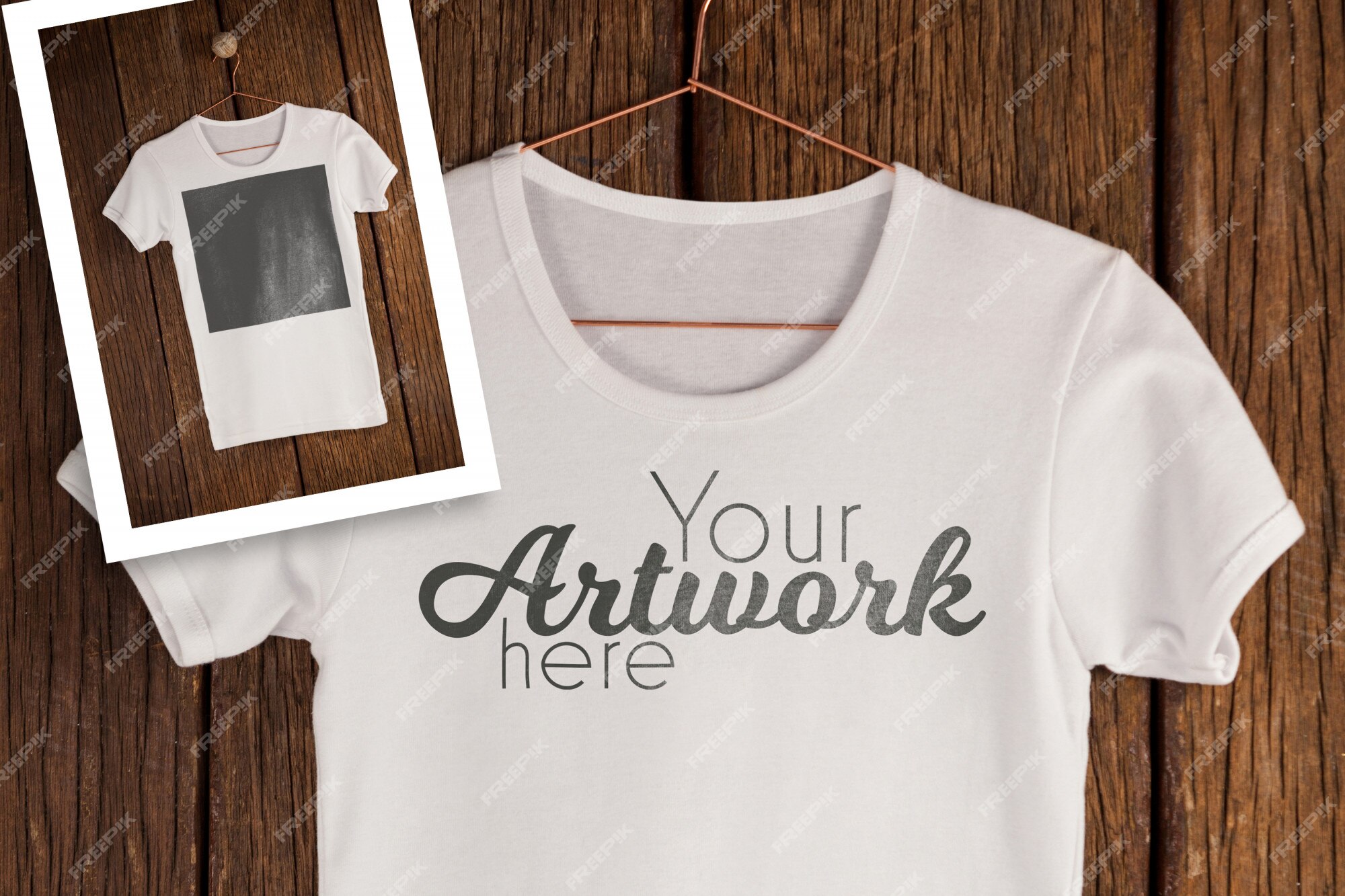 Premium PSD | White t-shirt on hanger